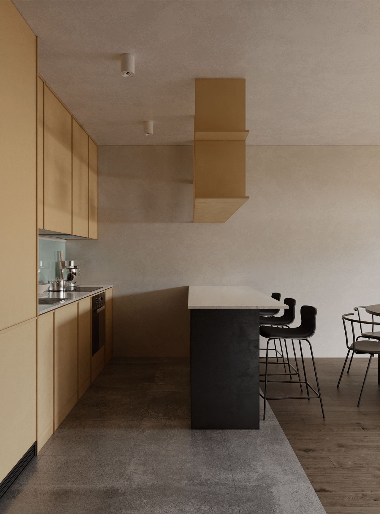 乌克兰70㎡ 浅色系空间设计 温柔极了！-5