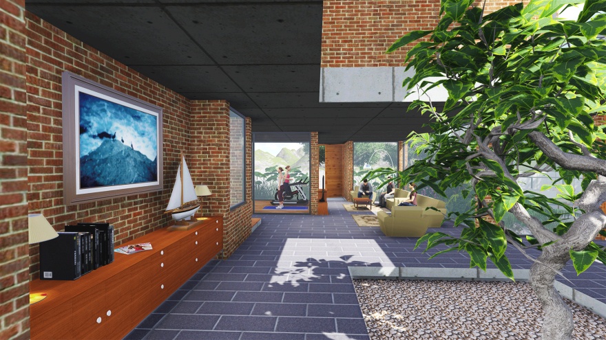 interior courtyard house baroda 1-2