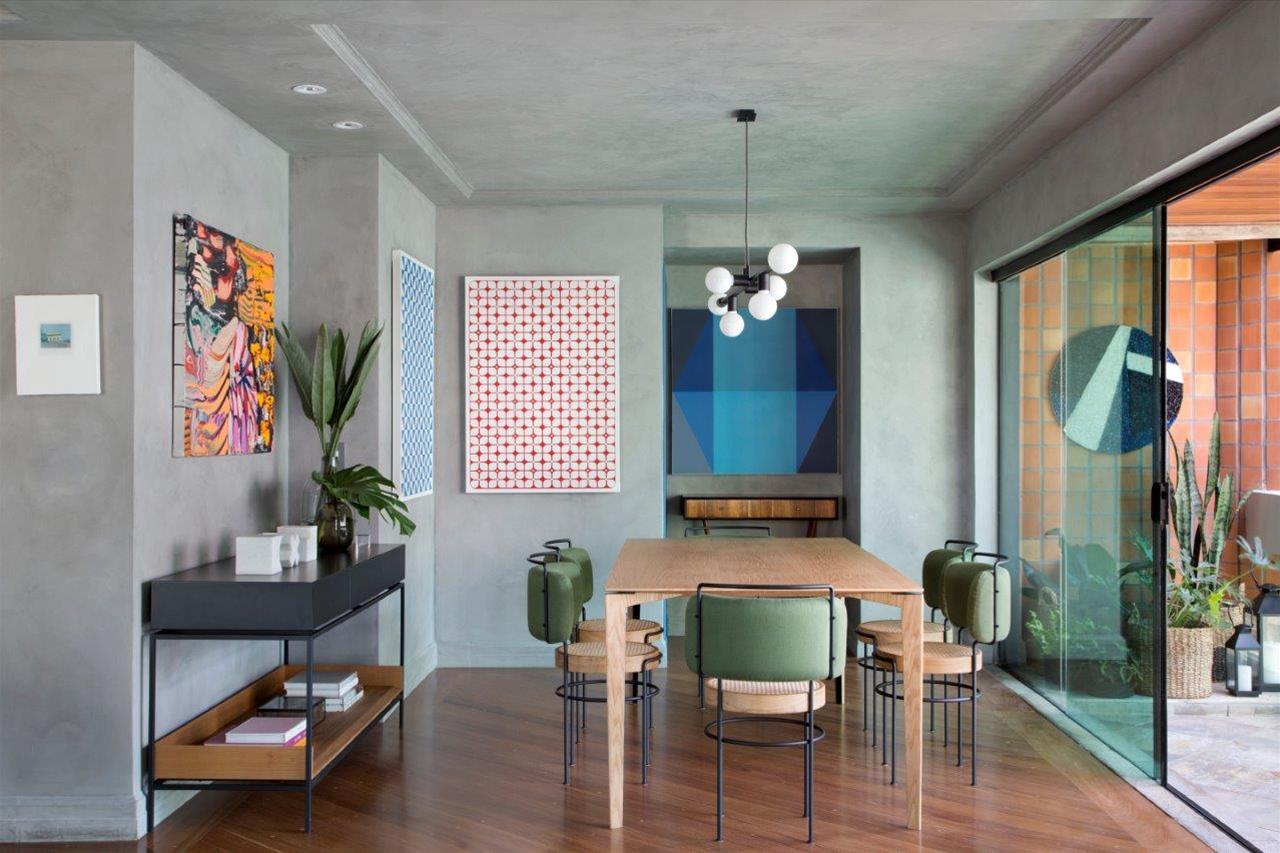 巴西 Flat 公寓 | 蓝色调的现代舒适住宅设计-1