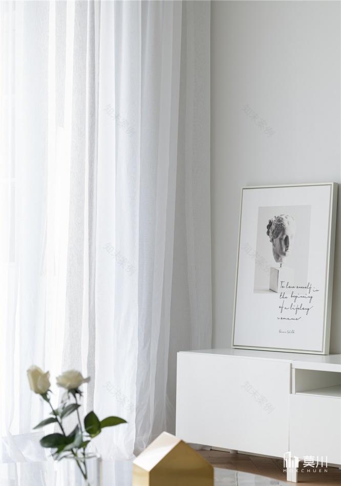 莫川设计丨平层北欧风 | 简约黑白灰,致敬悠闲生活-24