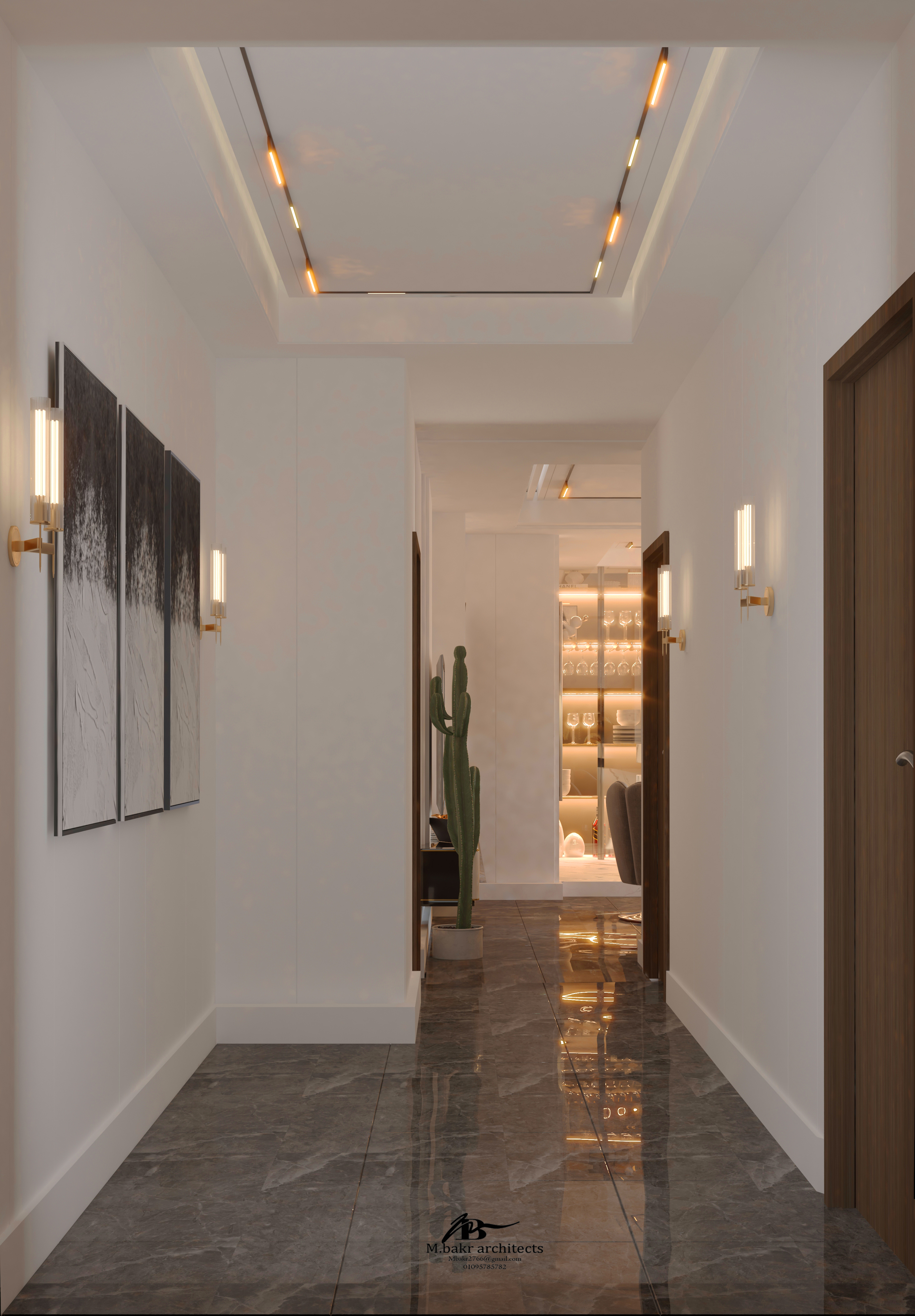 客厅室内设计丨mohamed bakr Architects-6