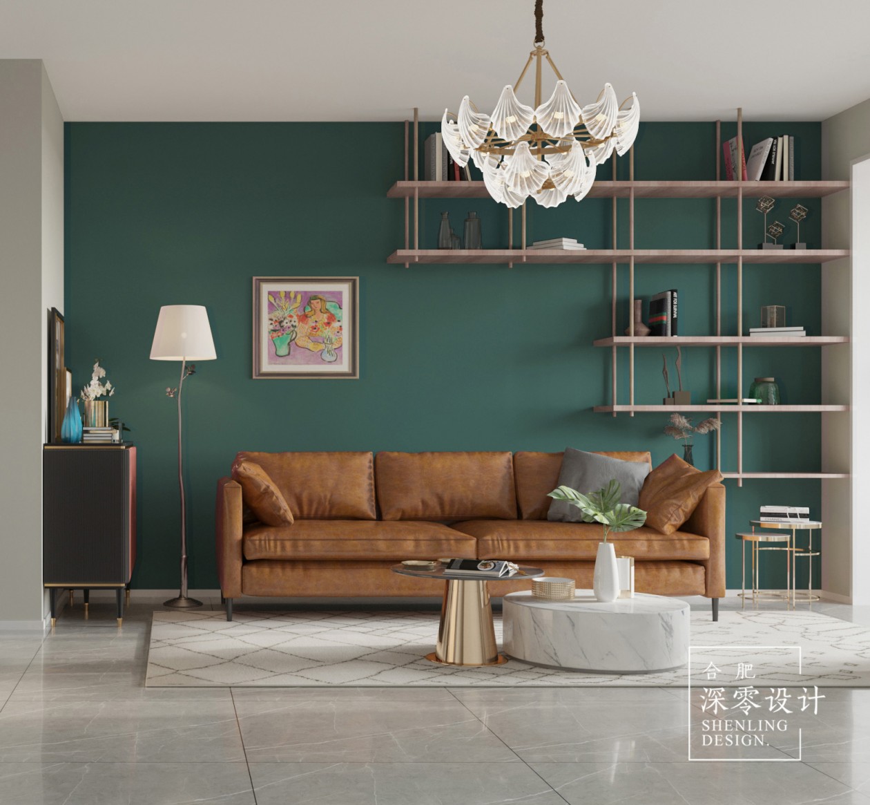 合肥深零设计新作 | 110㎡现代复古小家,墨绿色打造专属二人世界-26