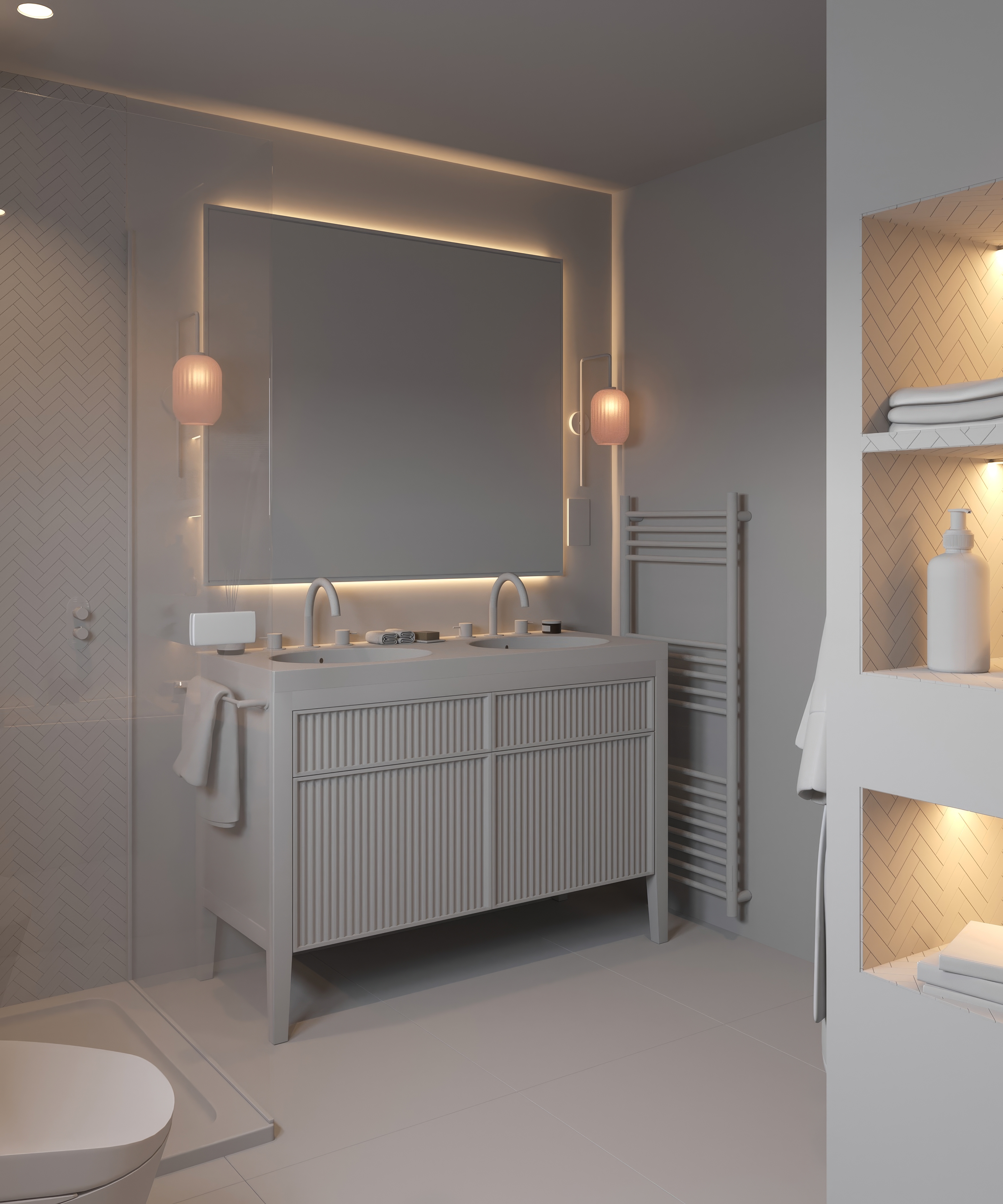 粉色调浴室3D可视化项目丨Kseniya Petrusevich-7