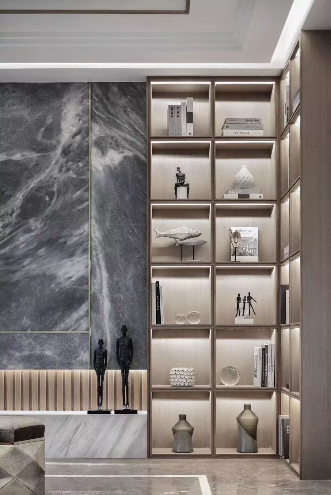 高级灰住宅——中南樾府高层样板间  重庆涟漪设计-15