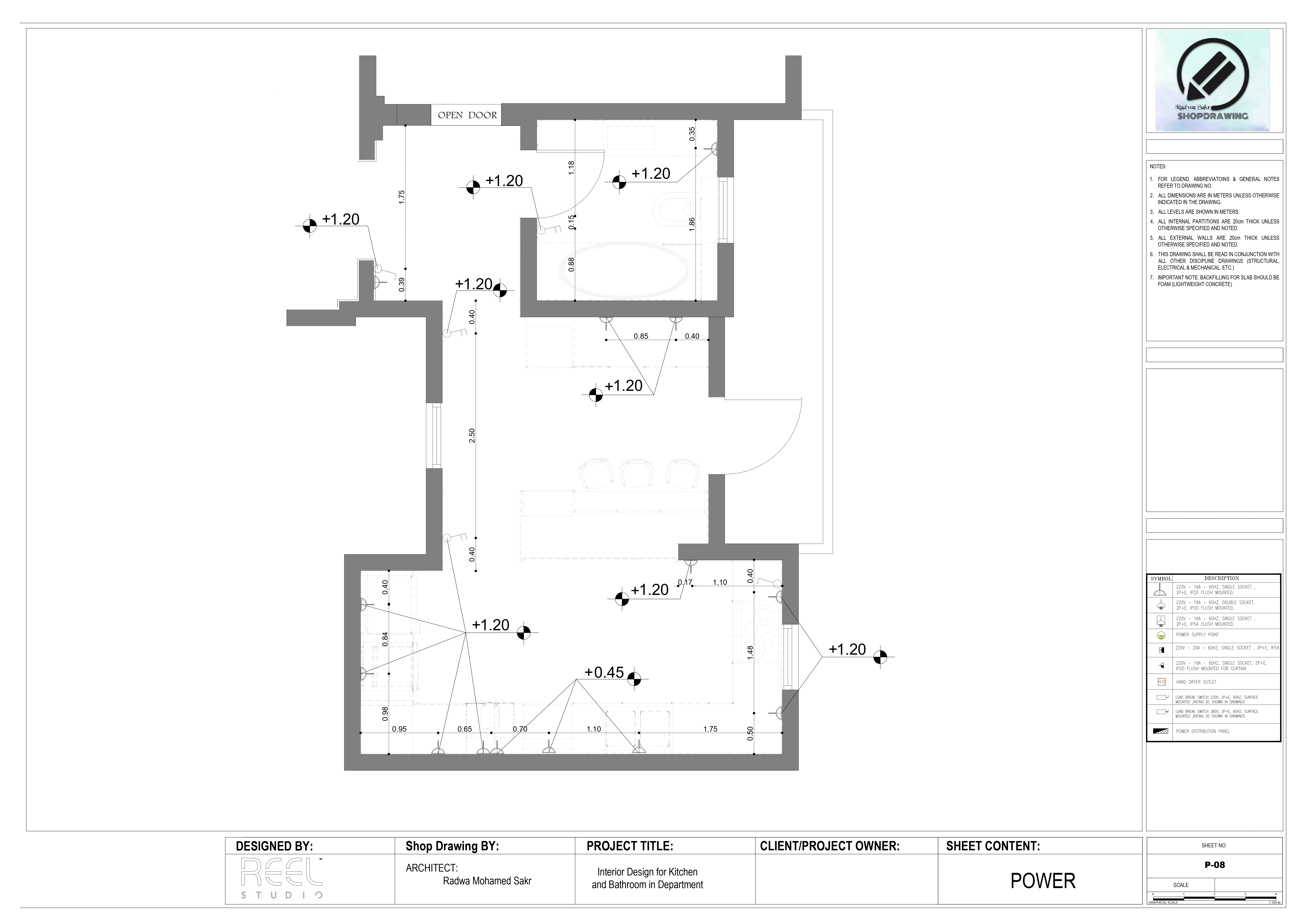 厨房和浴室施工图丨埃及开罗丨Reel Studio-11