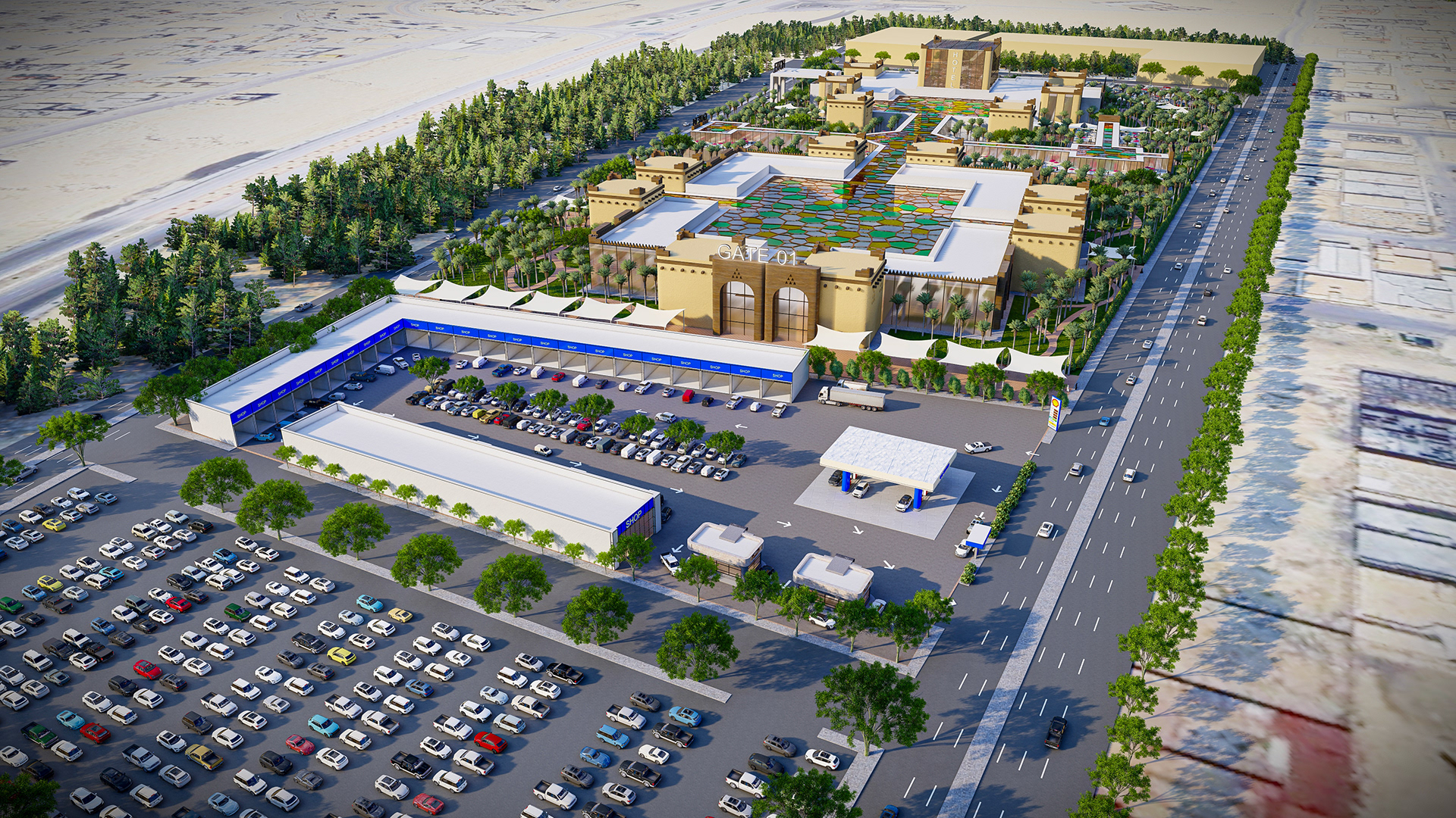 Commercial complex and fuel station project-3