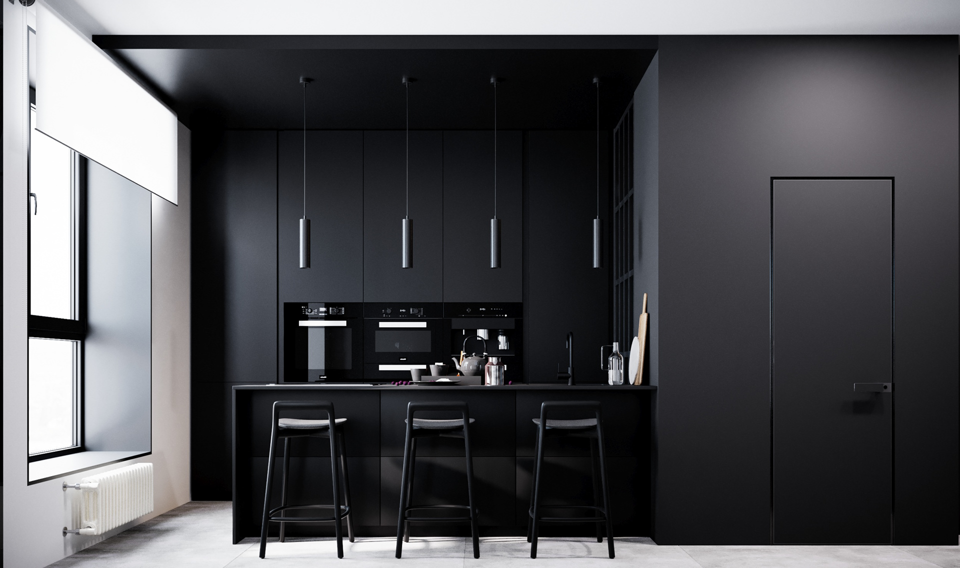 高级黑色系公寓设计 细节超多！-11