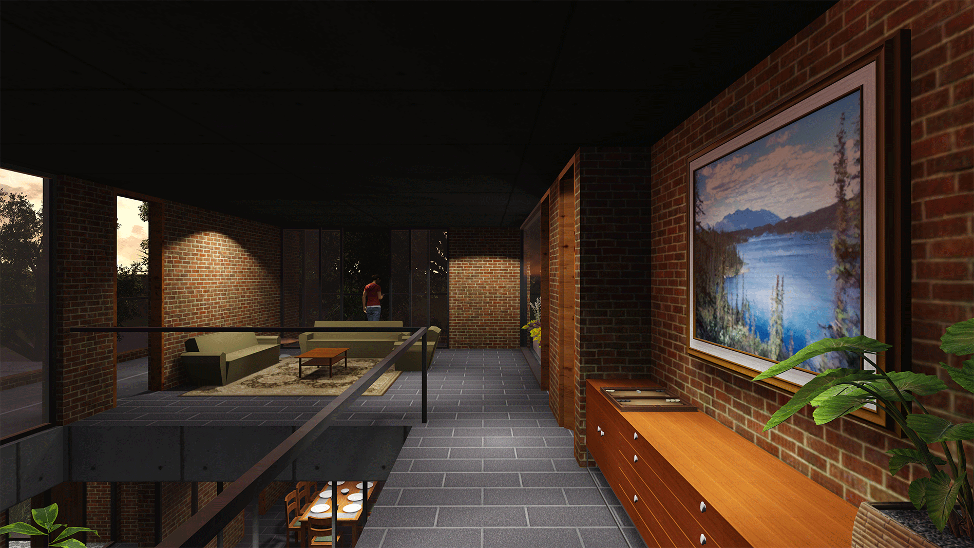 interior courtyard house baroda 1-8