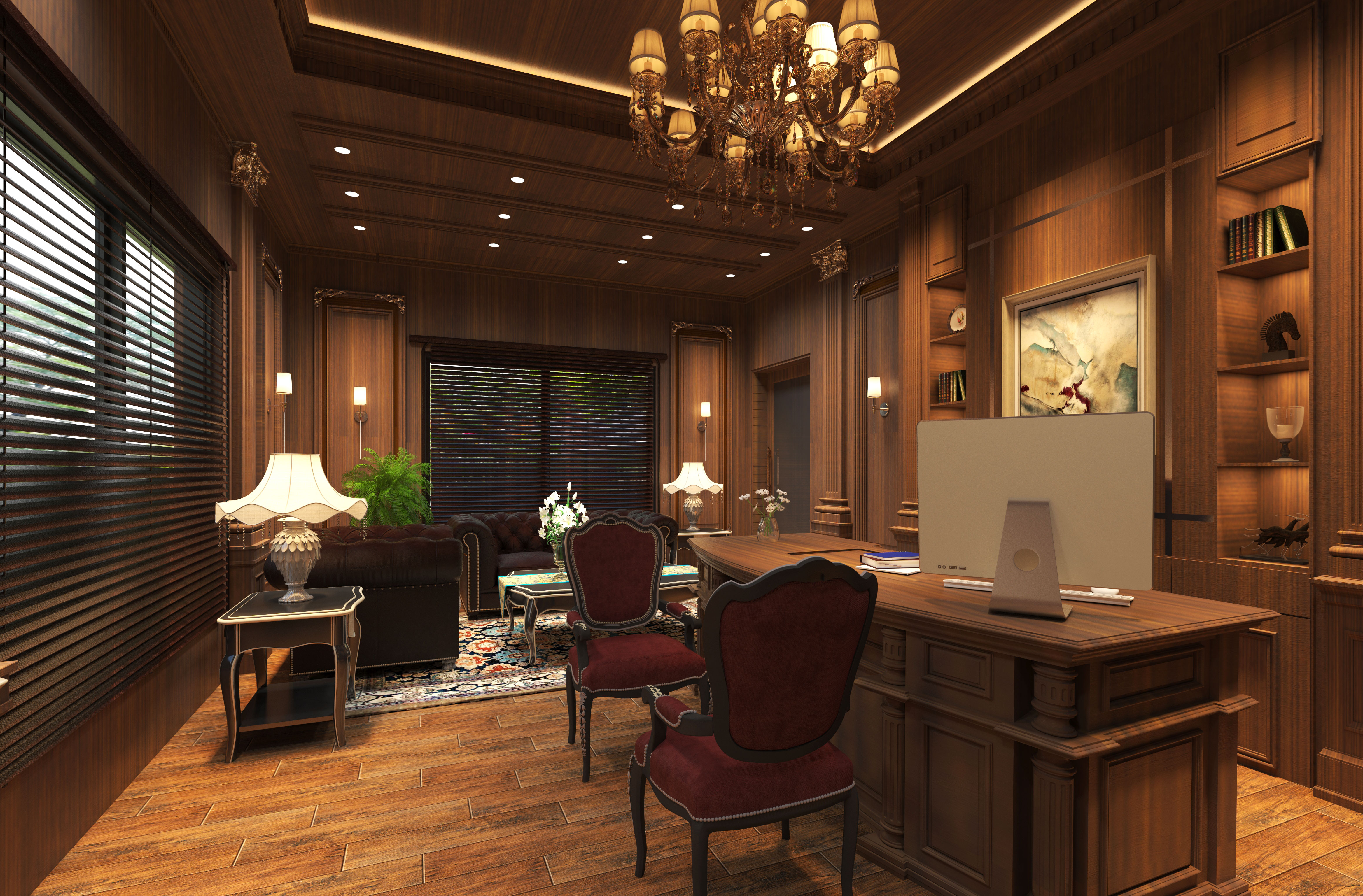 古典办公室内饰-3