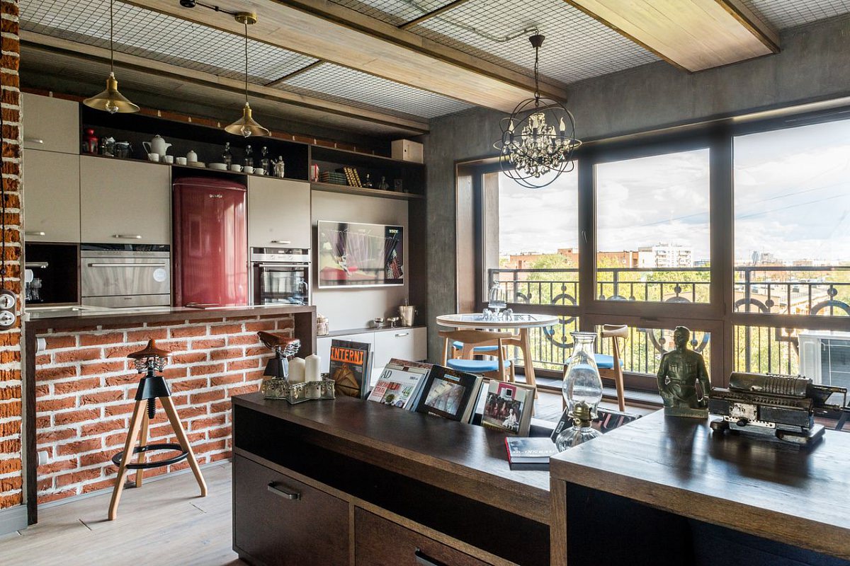 33平米小户型一居室公寓的 loft 设计丨Litvinov design 工作室-11