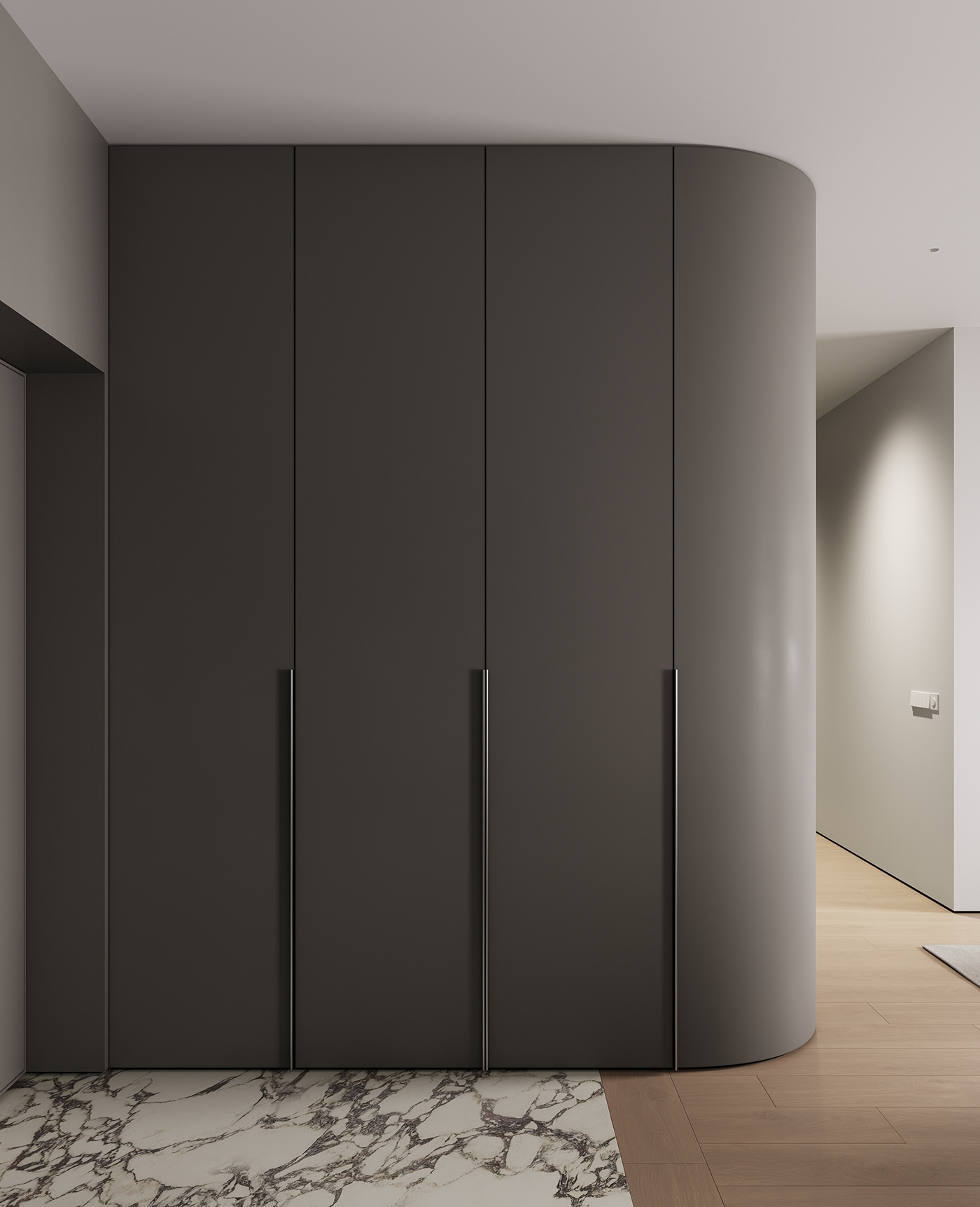 90㎡极简风公寓设计 这也太高级了吧-1