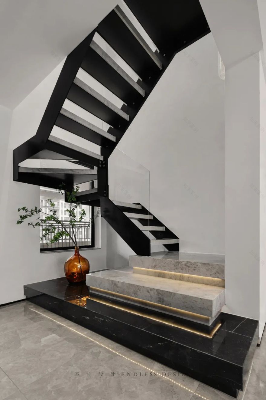 苏州吴江天铂华庭极简黑白灰空间设计丨中国苏州丨不止设计-6