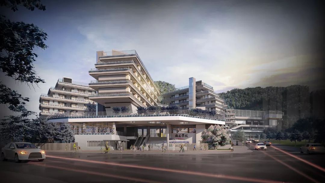 深圳福龙学校 | 绿色云端，伴山叠院-3