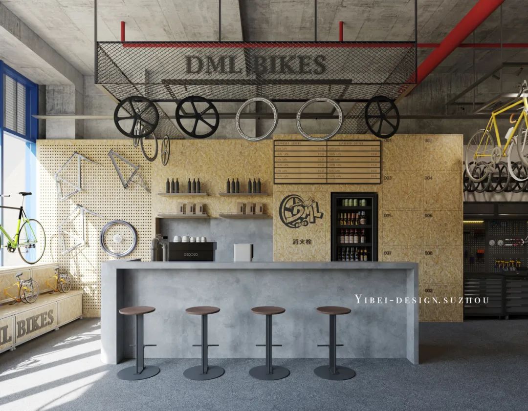 当海洋板与型材重塑自行车空间丨商业空间设计丨YIBEI DESIGN SUZHOU-2