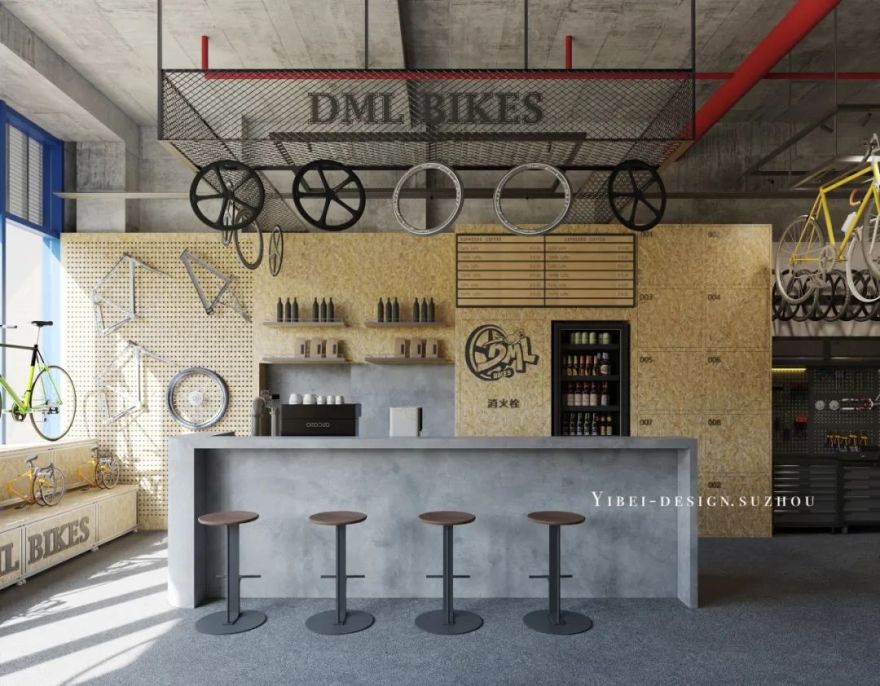 当海洋板与型材重塑自行车空间丨商业空间设计丨YIBEI DESIGN SUZHOU-2