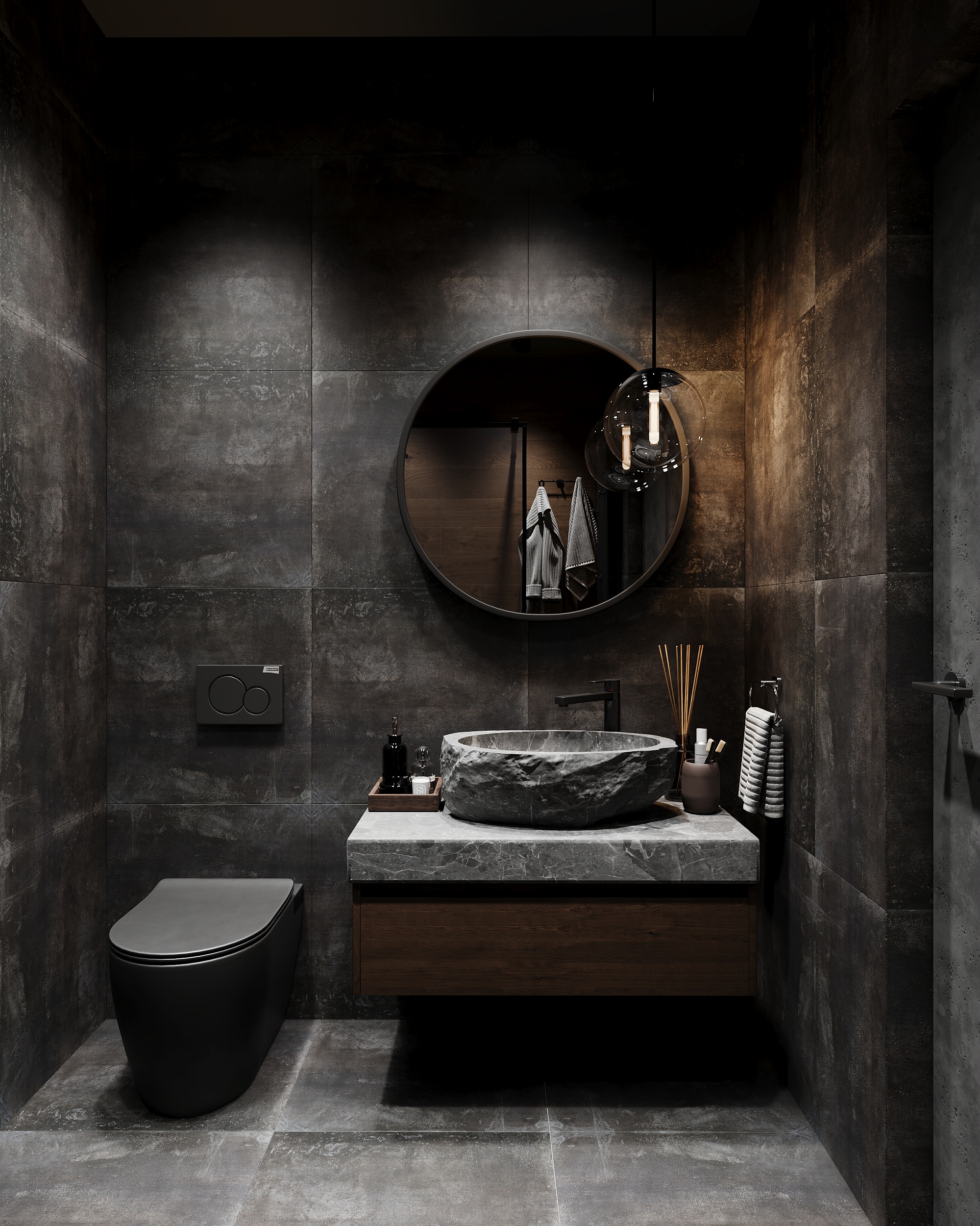 暗黑现代风公寓丨Daria-12