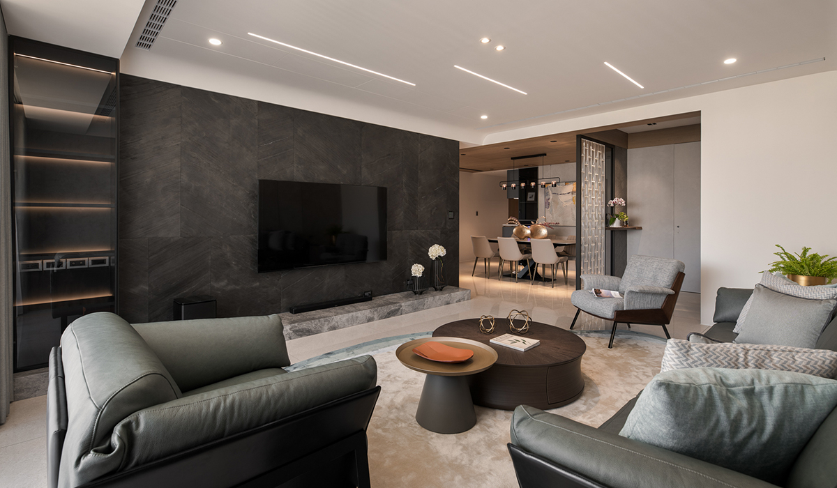 家装设计案例鉴赏——现代简约风度假感三居室-1