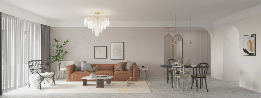 合肥 99㎡北欧婚房,三室两厅多功能设计-34