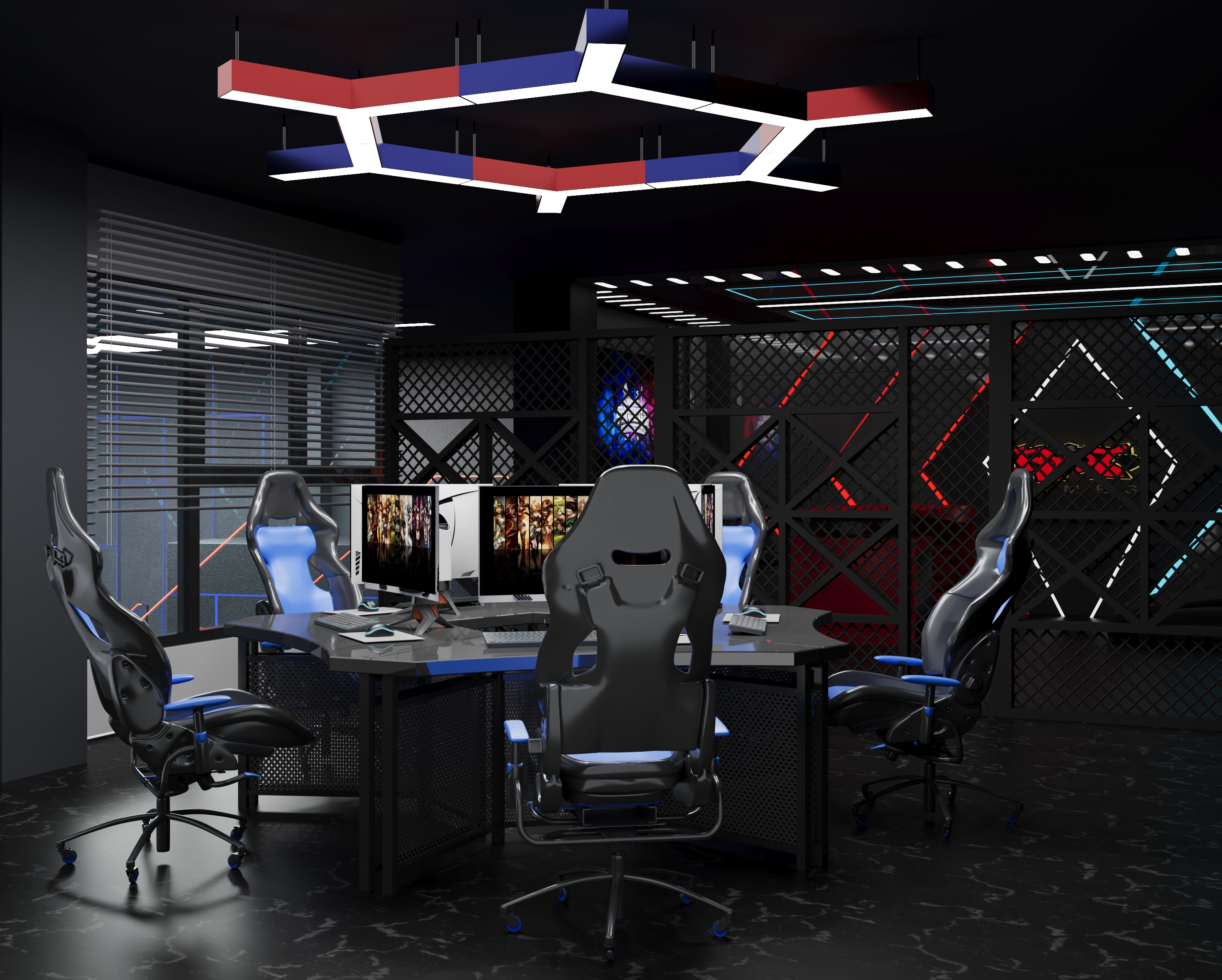 Riot Games 公司科技风室内设计-17