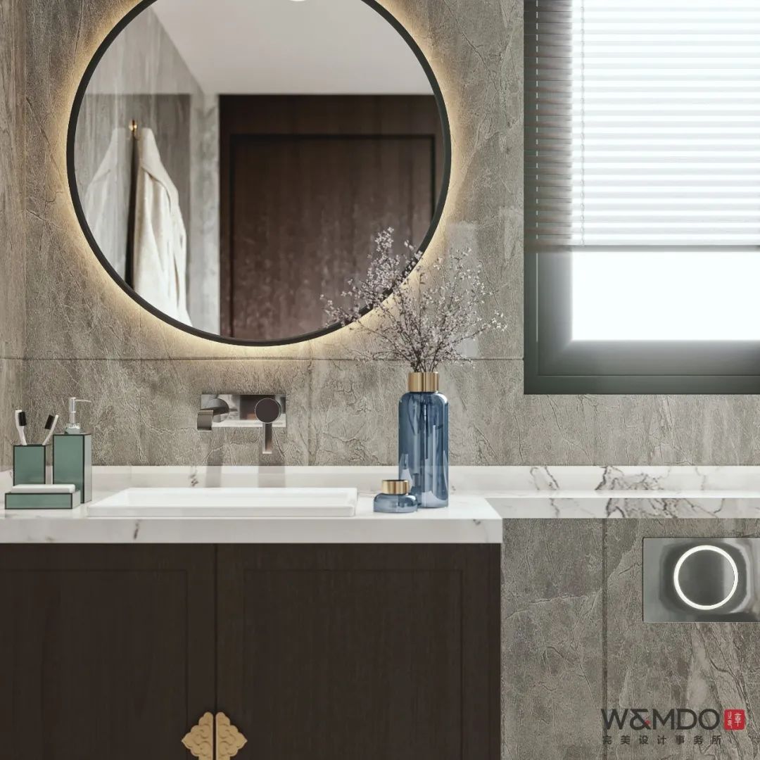 蓝山湾·肖府新中式设计,融合清雅古韵与精致简约-55