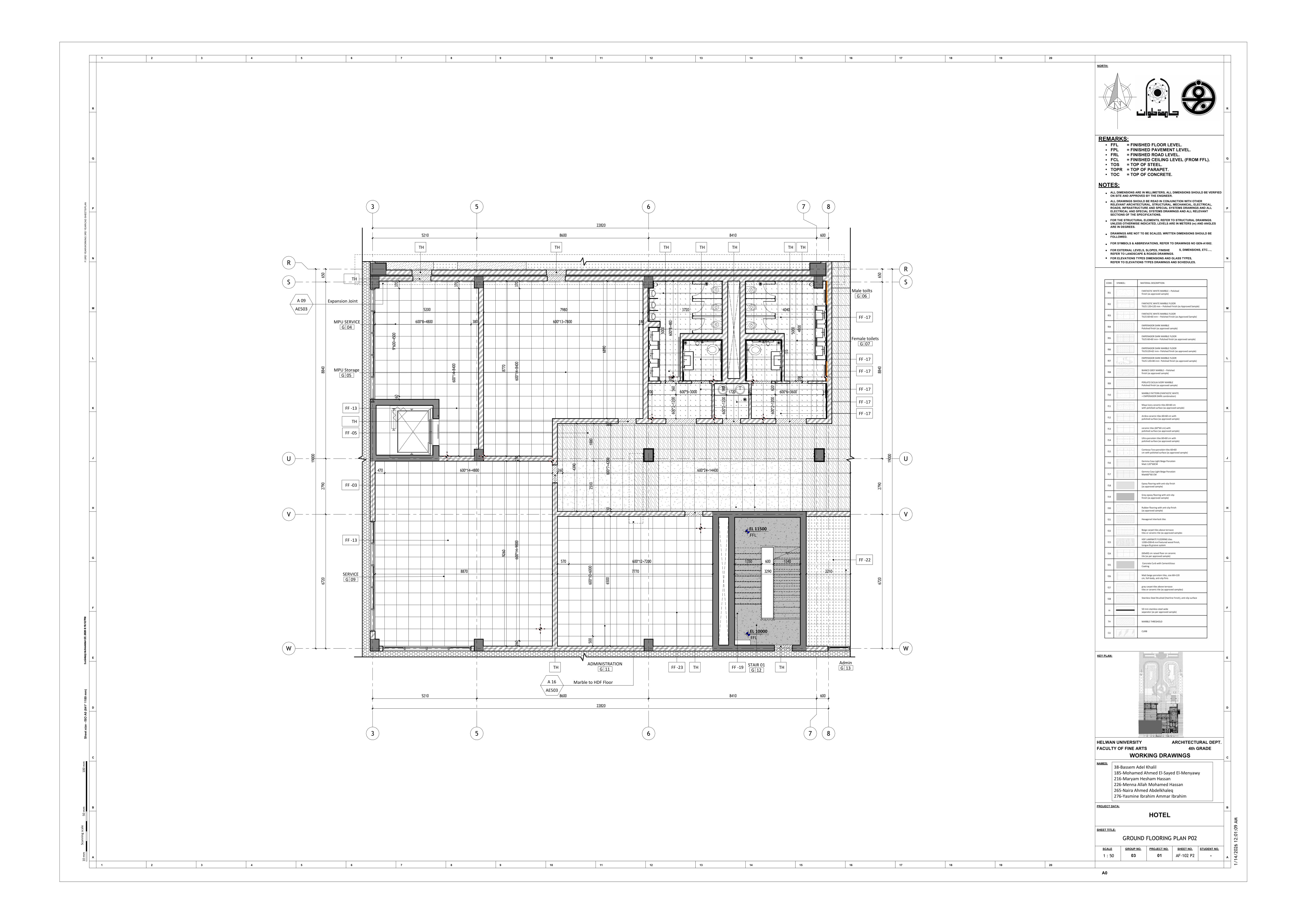 Blue Hotel | 3-Star Hotel Working Drawings-39