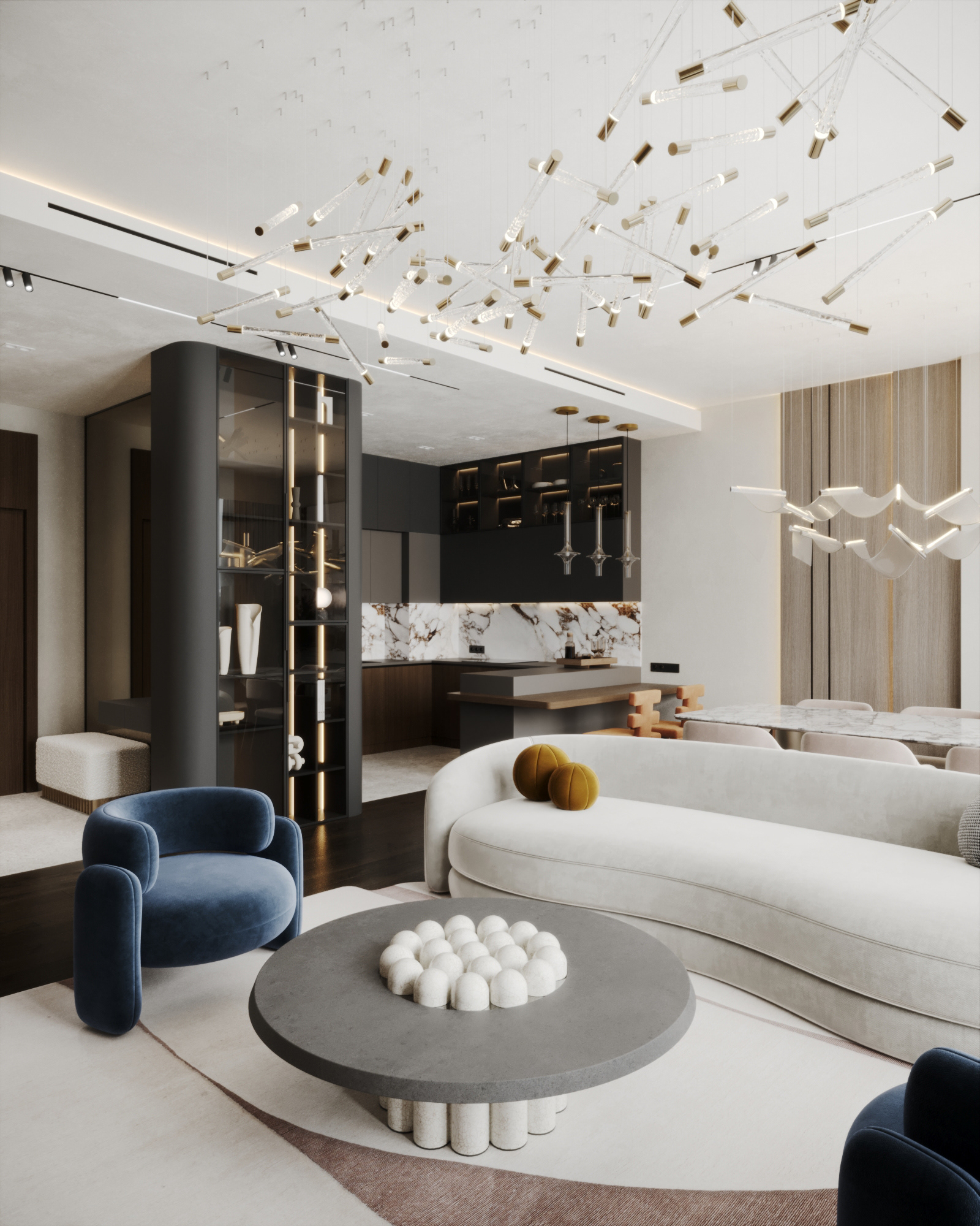 莫斯科当代公寓丨俄罗斯莫斯科丨Kanelur Design-10