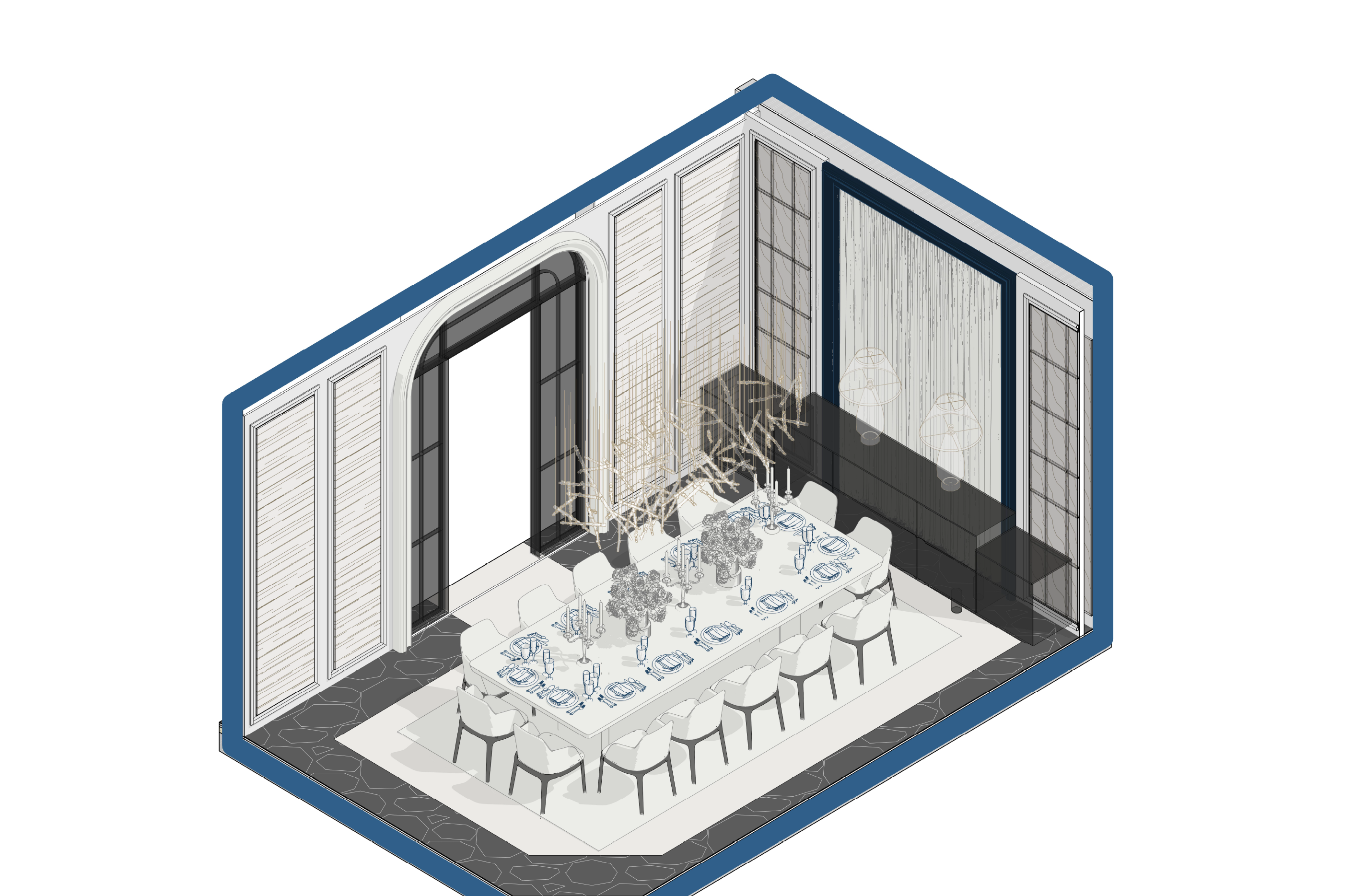 主议会厅及餐厅设计丨沙特阿拉伯丨DECOR&MORE STUDIO-16