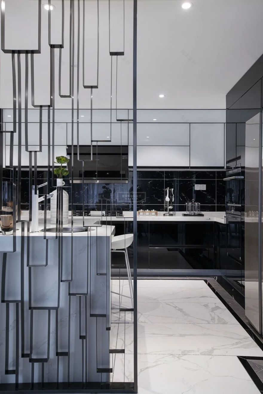 黑白弈棋 · 内敛静修细品生活的现代家居设计丨紫苹果装饰集团-42