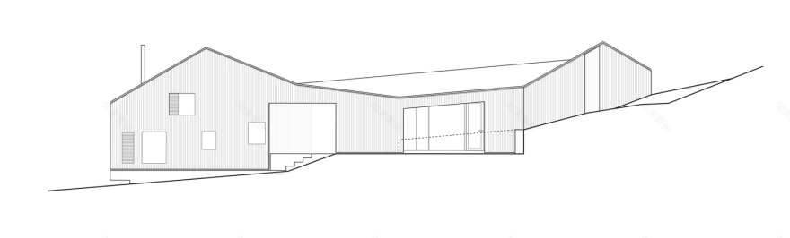 极地黑色木屋,融入大自然的冬季景观-59