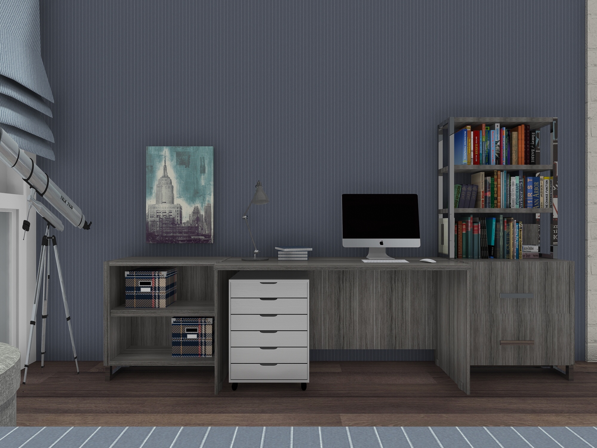 纽约13岁男孩房间改造方案丨美国纽约-11