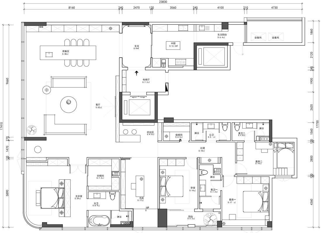 一梯一户的现代意式家居-26