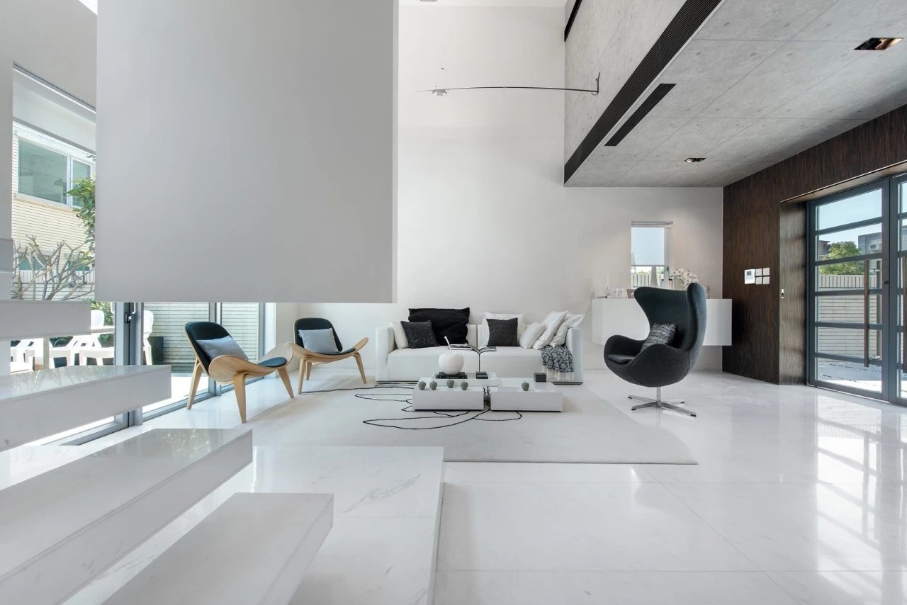 香港元朗 300 平豪宅极简设计,诠释生活本真-7