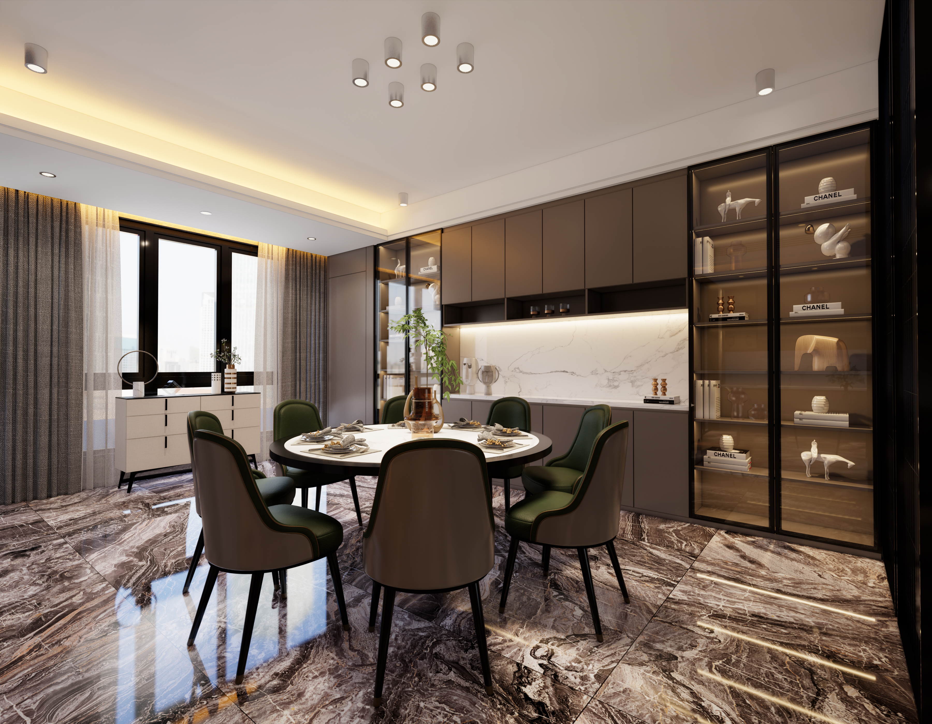 现代无主灯客厅设计-7