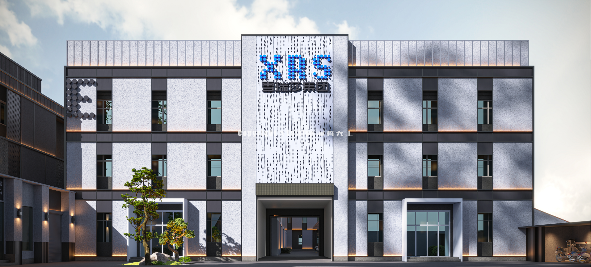 外观建筑|产业园创意园效果图案例-3