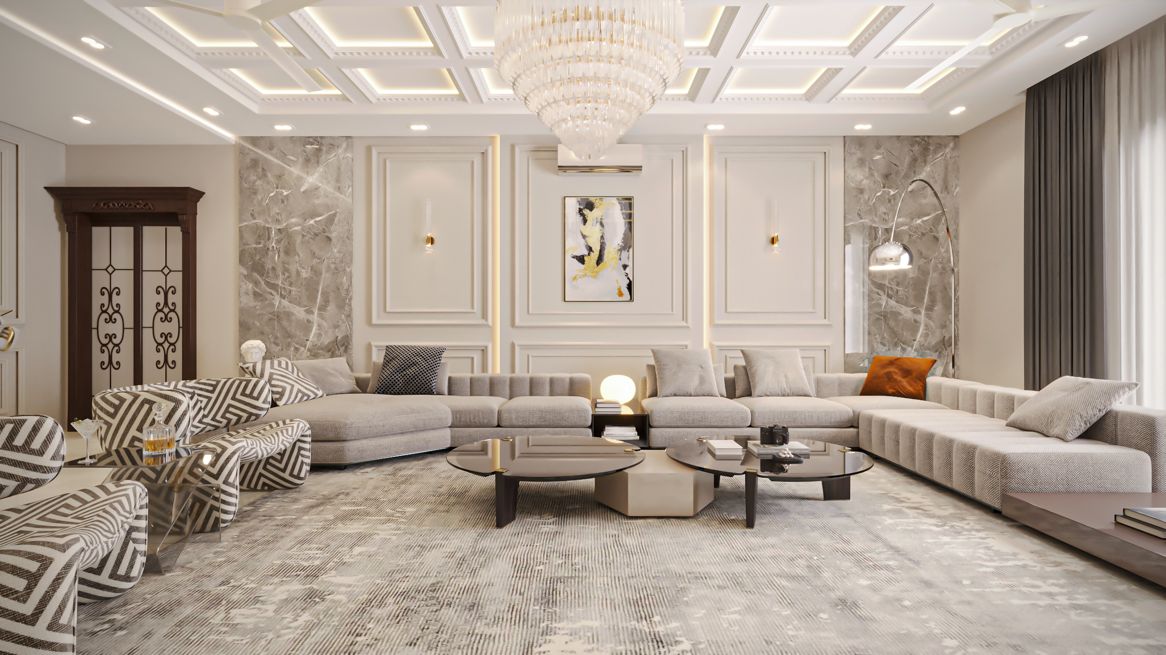 古典电视休息室丨PakistanLahore丨Team Axis Interior-4