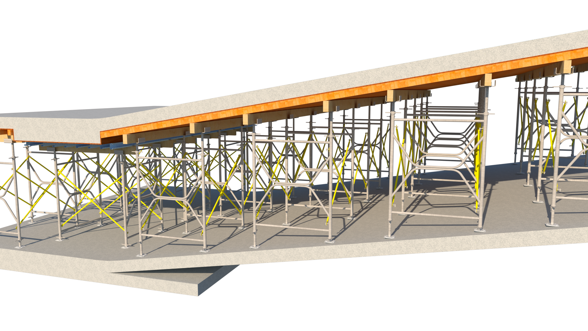 Falsework Acrow V-shore Frame and LVL Main & secondary-24
