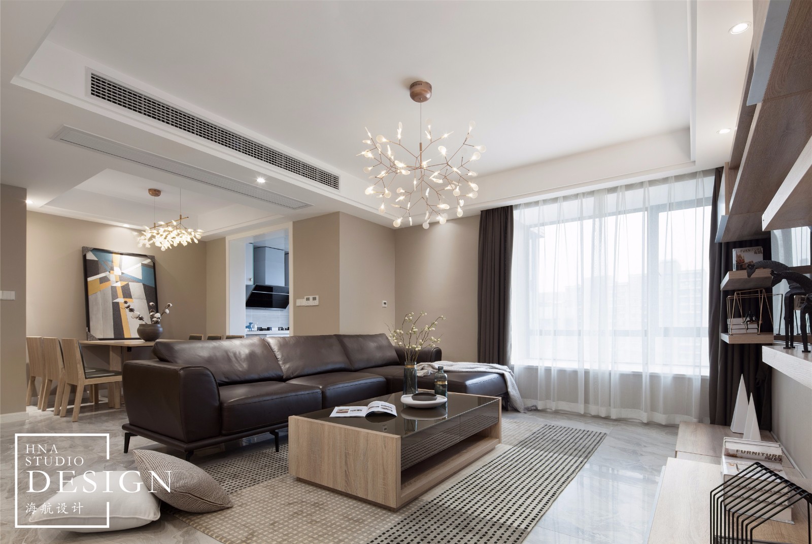 【托斯卡纳的小镇时光】乾盛兰庭140㎡现代风住宅  海航设计-5