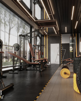Home Gym 设计丨阿联酋丨Black N White