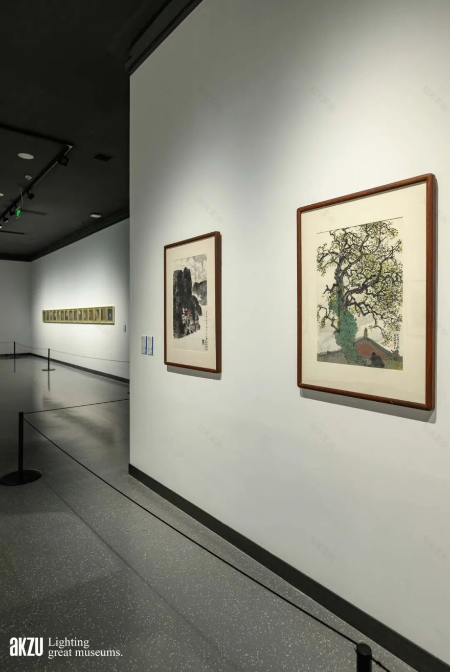 埃克苏美术馆照明项目|岳阳市美术馆:《在东方|画里中国诗意巴陵·当代中国画作品展》-33