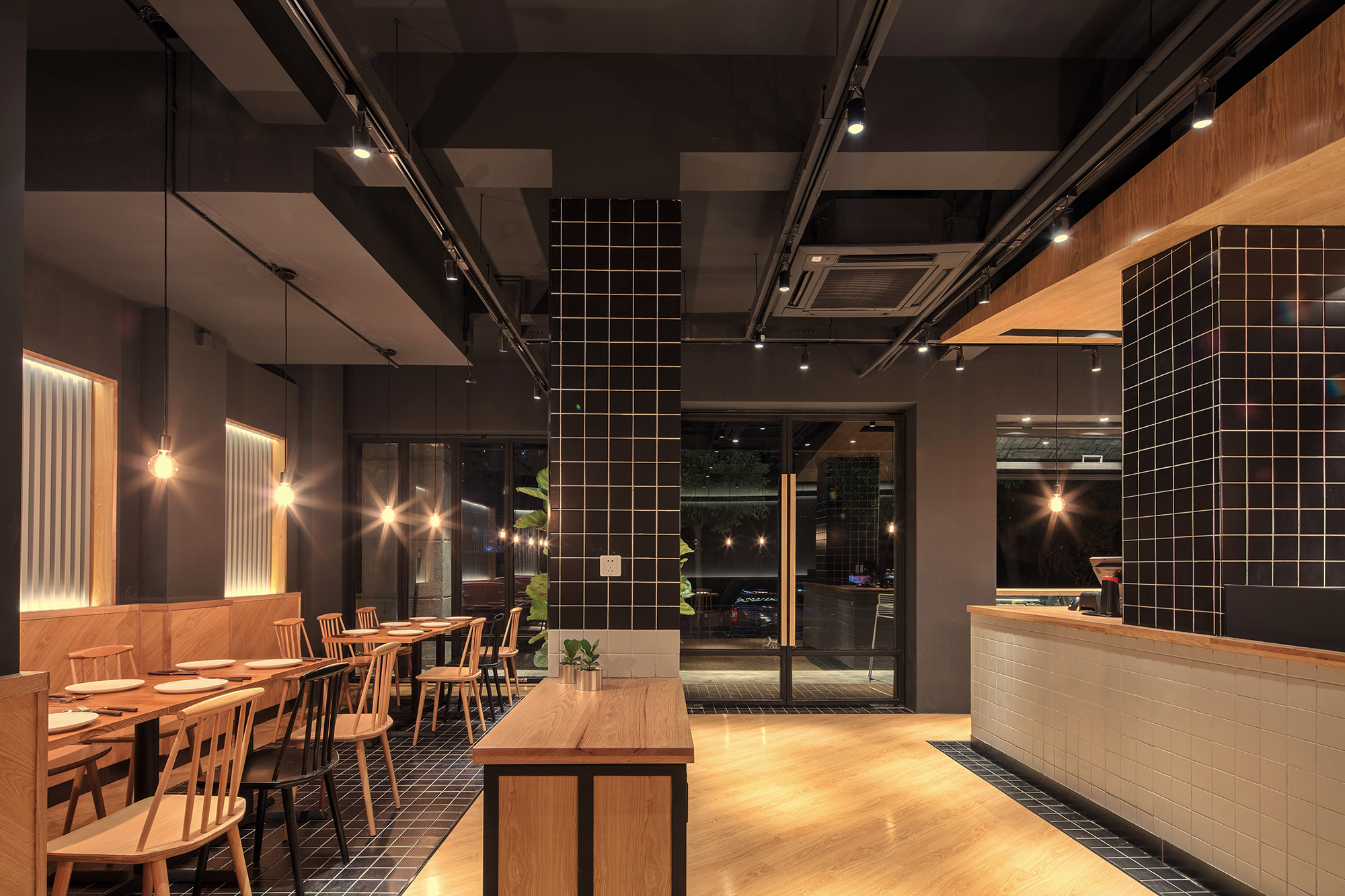 杭州上城区罗德轻食餐厅，百平米精致空间-18