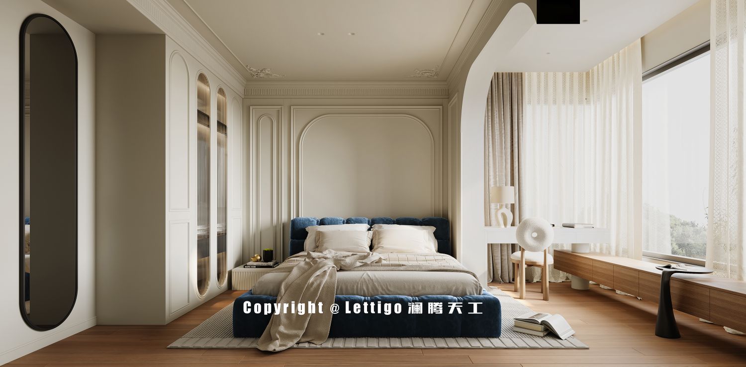 现代法式奶油家装，纯净柔和的高颜值空间-7