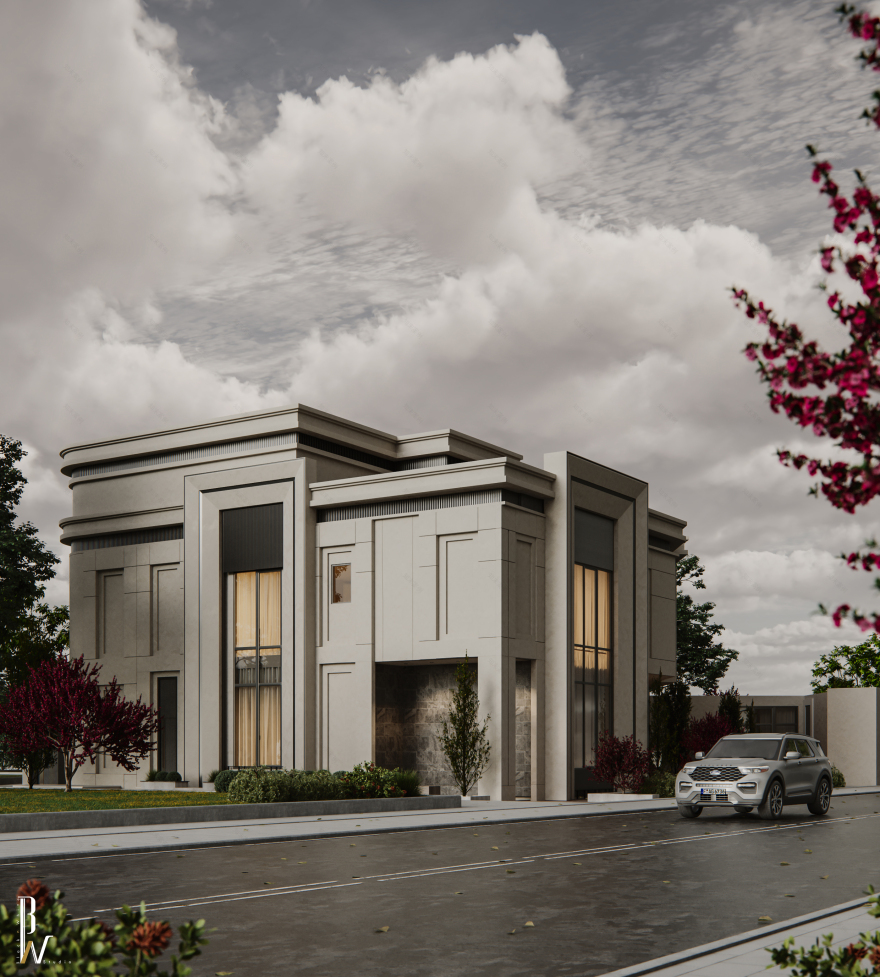 新古典主义别墅外观丨阿联酋丨Black N White-18