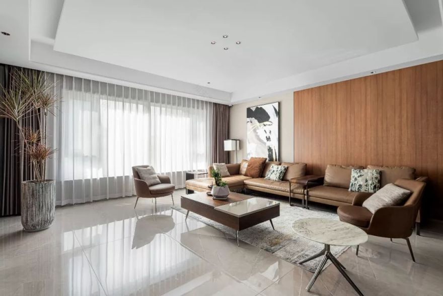 阜阳高档公寓极简主义家居设计,光与材质的完美融合-5