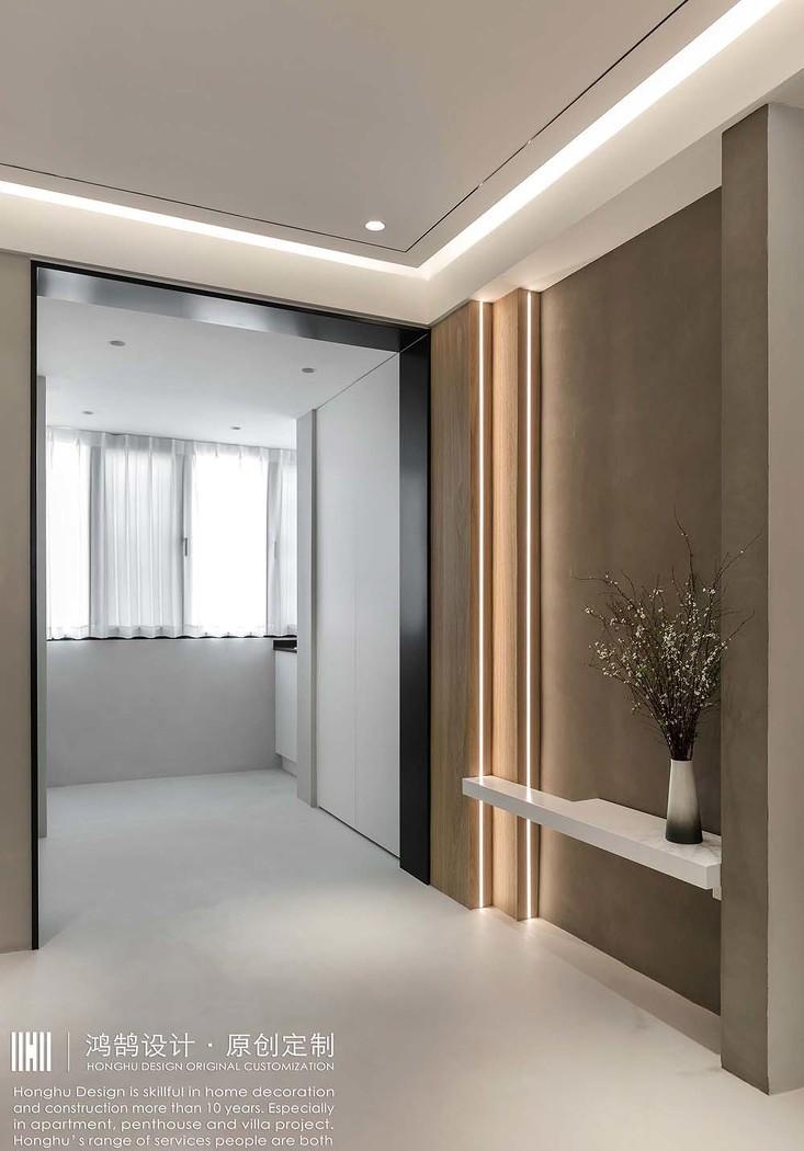 微水泥极简风平层公寓设计丨中国上海丨上海鸿鹄设计-9