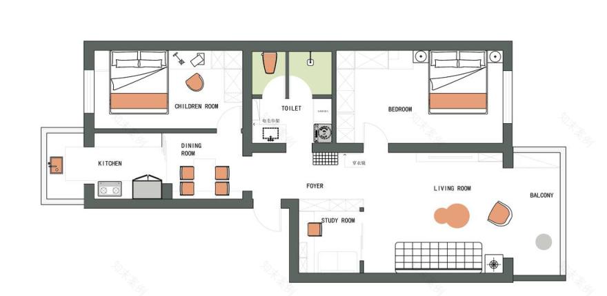 自然温暖!102㎡现代风格老房改造-21
