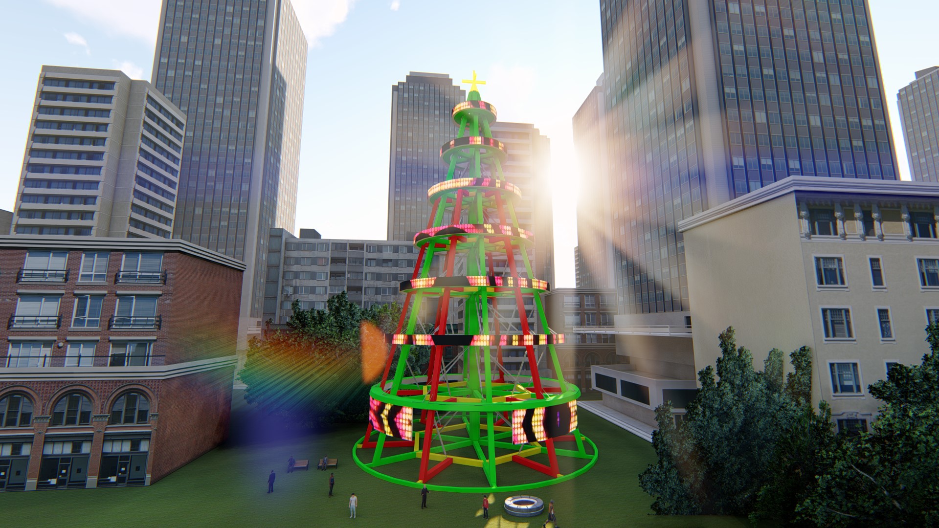 Árvore de Natal em LED - para praças públicas-8