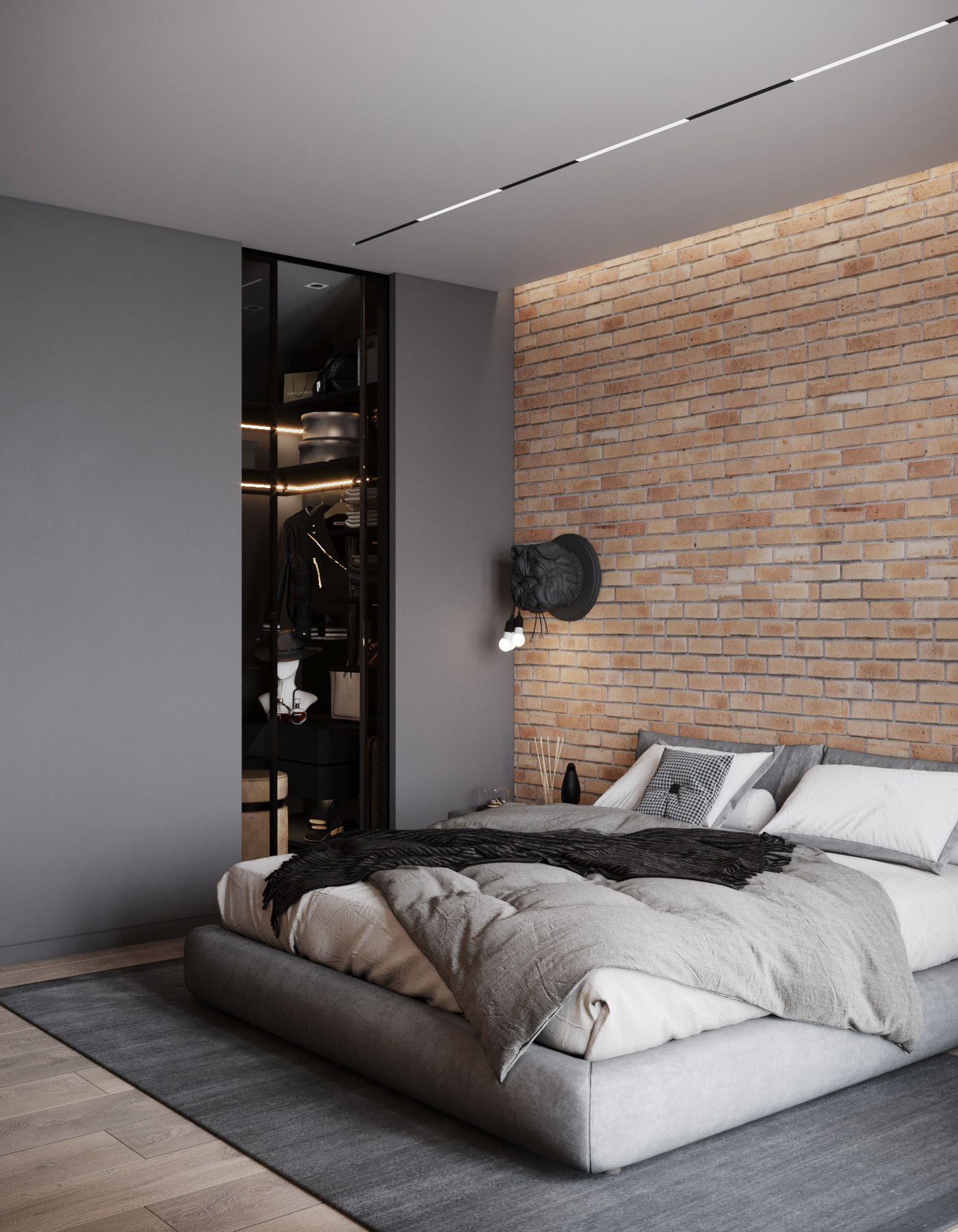 原木与灰色 打造舒适温暖的居住空间-20