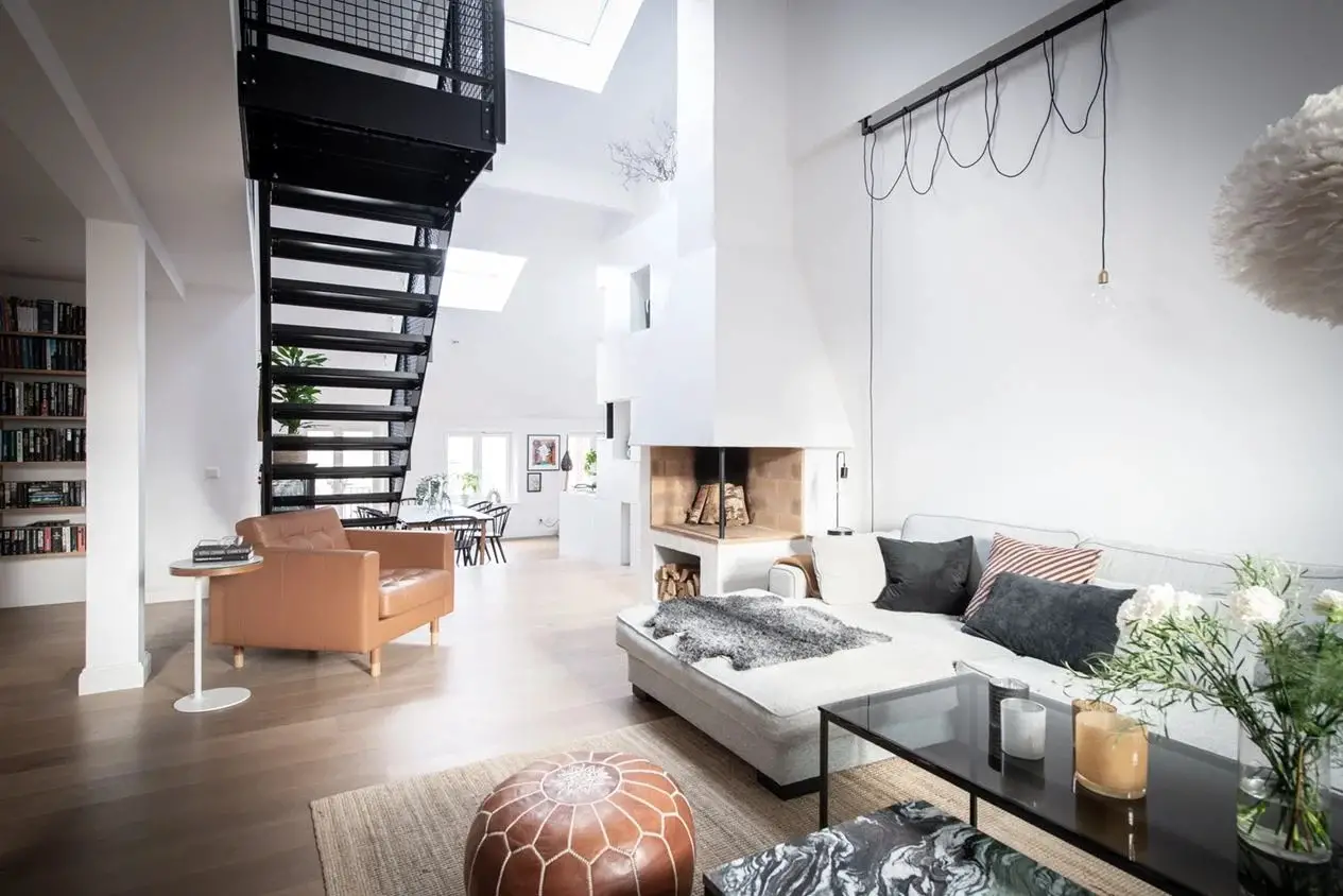 瑞典哥德堡绿色社区的现代家庭复式公寓-1