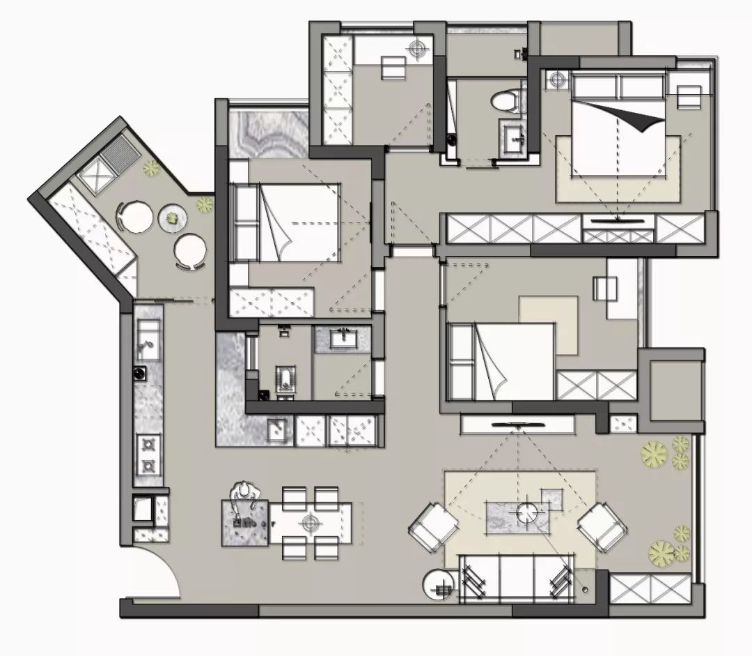 现代简约，98㎡四室二厅的极致空间利用-24