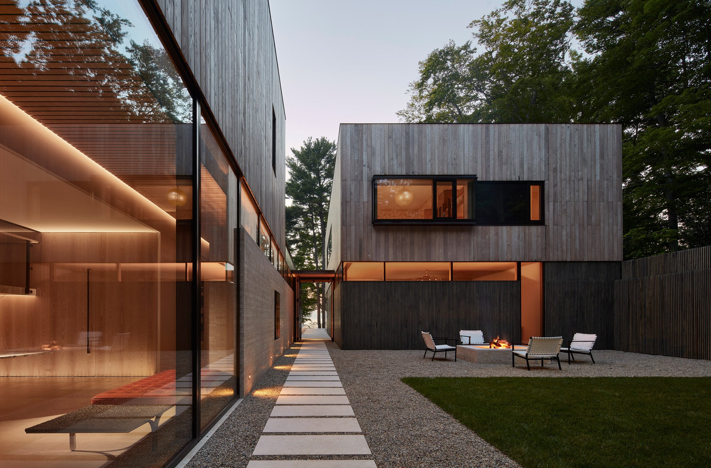 Meadow Lane Retreat 密歇根湖住宅丨美国密歇根丨Wheeler Kearns Architects-3